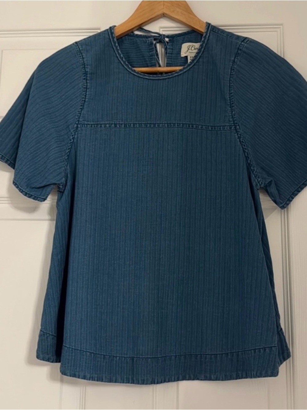 J. Crew Blue Short Sleeve Top. Size XXS
